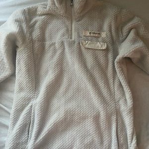 “Magellan” fuzzy white quarter zip - Size Small